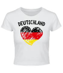 Deutschland Herz Flagge · Crop T-Shirt