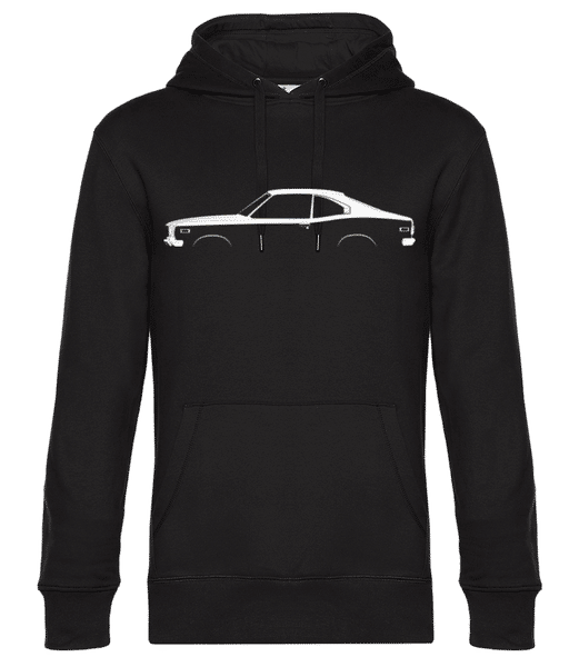 Vorschau: 'Mazda RX-3' Silhouette - Unisex Premium Hoodie - Schwarz - Vorne