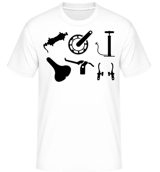 Aperçu: Elements De Vélo -  T-Shirt Shirtinator homme - Blanc - Devant