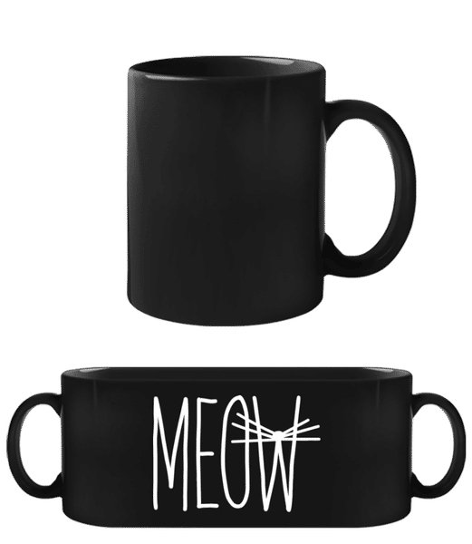 Meow 3 - Tasse Noire - Noir - Devant