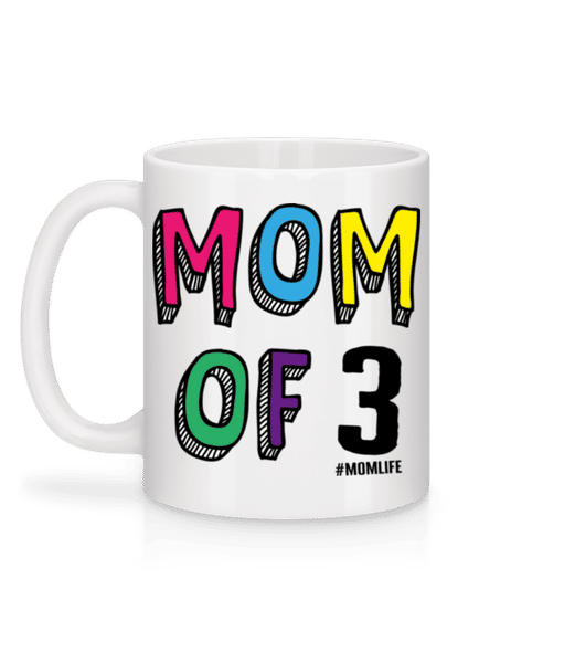 Aperçu: Mom Of 3 Momlife - Mug en céramique blanc - Blanc - Derrière