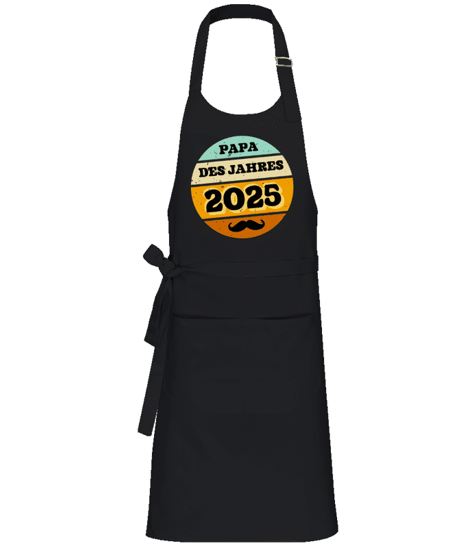 Vorschau: Papa des Jahres 2025 - Profi Kochschürze - Schwarz - Vorne