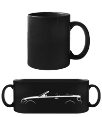 'BMW 1 Series Cabrio (E88)' Silhouette · Schwarze Tasse