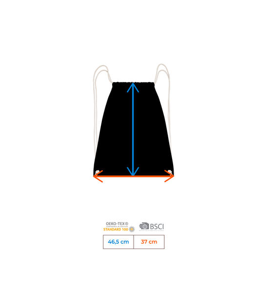 Aperçu: Étoile Dans Cercle Logo - Sac à dos Drawstring - Bleu royal - Messung