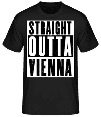 Straight Outta Vienna Black · Männer Basic T-Shirt