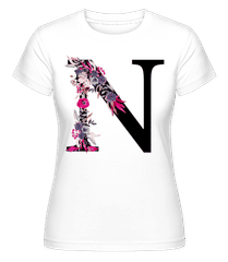 Fleurs Initiale N ·  T-shirt Shirtinator femme