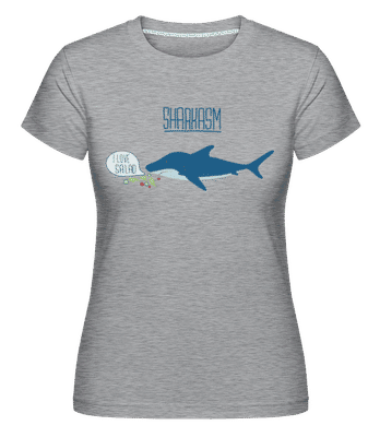 Sharkasm -  T-shirt Shirtinator femme - Gris chiné - Devant