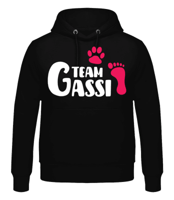 Team Gassi - Männer Hoodie - Schwarz - Vorne