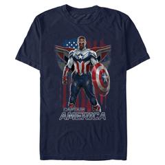 Marvel - The Falcon and the Winter Soldier - Captain America Shield Cap Logo - Men's T-Shirt
