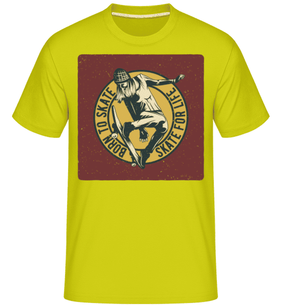 Preview: Born To Skate -  Shirtinator Men's T-Shirt - Lime - Front