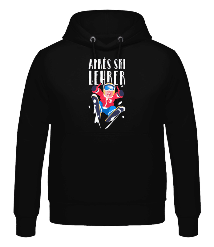 Vorschau: Après Ski Lehrer - Männer Hoodie - Schwarz - Vorne