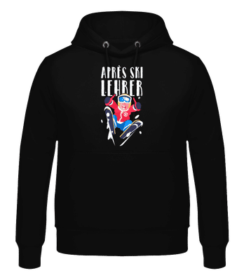 Après Ski Lehrer - Männer Hoodie - Schwarz - Vorne