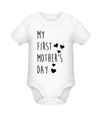 My First Mother's Day - Organic Baby Body - White - Front