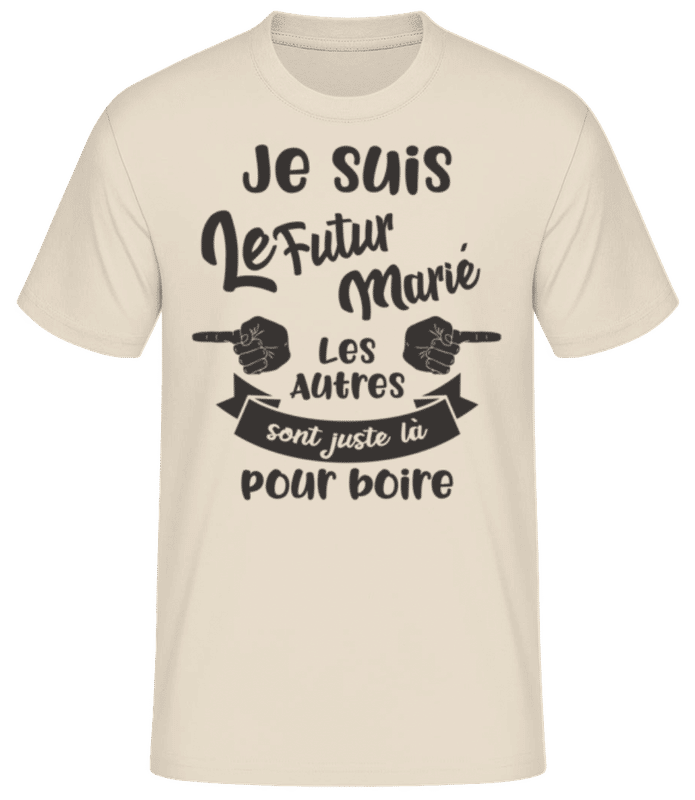 Aperçu: Je Suis Le Futur Marié - T-shirt standard Homme - Crème - Devant