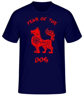 Chinese Zodiac Year Of The Dog - T-shirt standard Homme - Bleu marine - Devant