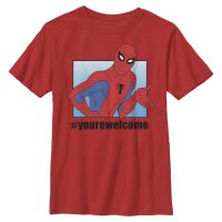 Marvel - Spider-Man - Spider-Man #yourewelcome - Kinder T-Shirt - Rot - Vorne