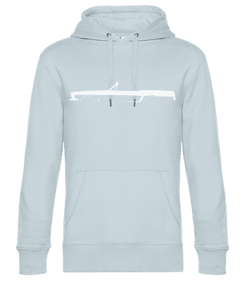 'Mustang Convertible 1964' Silhouette - Unisex Premium Hoodie - Light blue - Front