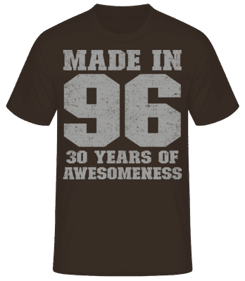 30 Years Of Awesomeness - Men's Basic T-Shirt - Brown - Front