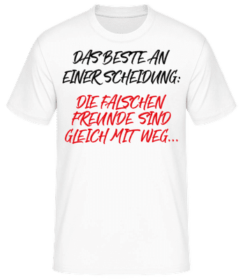 Das Beste An Einer Scheidung - Männer Basic T-Shirt - Weiß - Vorne