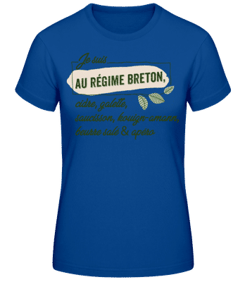Je Suis Au Régime Breton - T-shirt standard Femme - Bleu royal - Devant