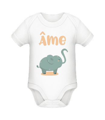 Âme Soeur 1 - Body manches courtes bio - Blanc - Devant