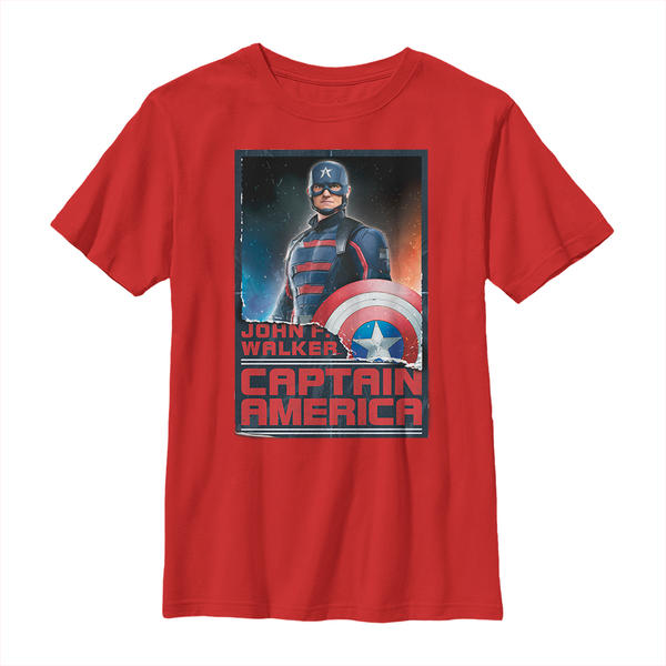 Aperçu: Marvel - Falcon et le soldat de l'hiver - John F. Walker Stand Tall Cap - Enfant T-shirt - Rouge - Devant