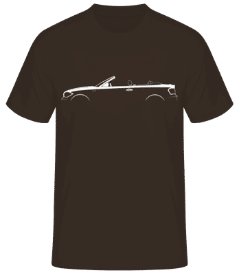 'BMW 1 Series Cabrio (E88)' Silhouette - T-shirt standard Homme - Marron - Devant
