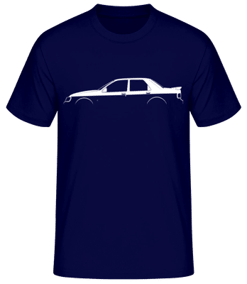 'Ford Sierra Sapphire RS C.' Silhouette - T-shirt standard Homme - Bleu marine - Devant
