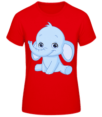 Elephant Comic Blue · Women's Basic T-Shirt