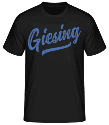Giesing Swoosh - Männer Basic T-Shirt - Schwarz - Vorne