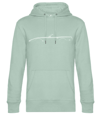 'Corvette C4 Convertible' Silhouette - Sweat à capuche standard homme - Menthe verte - Devant