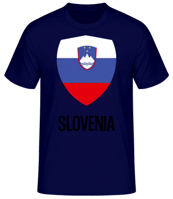 Slovenia - Pánske basic tričko - Namornícka modrá - Predné