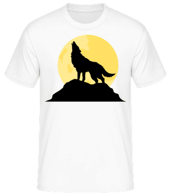 Gothic Wolve Sunset - Männer Basic T-Shirt - Weiß - Vorne
