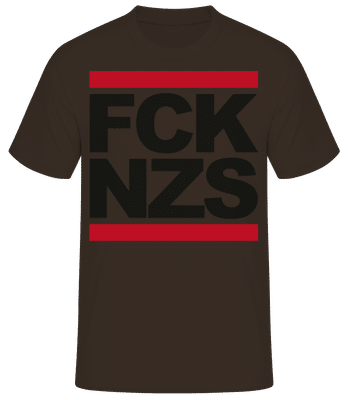 FCK NZS - Männer T-Shirt B&C - Braun - Vorne