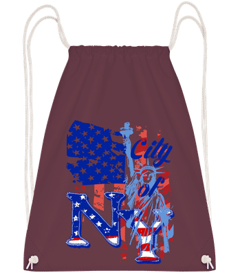 City Of NY - Turnbeutel - Bordeaux - Vorn