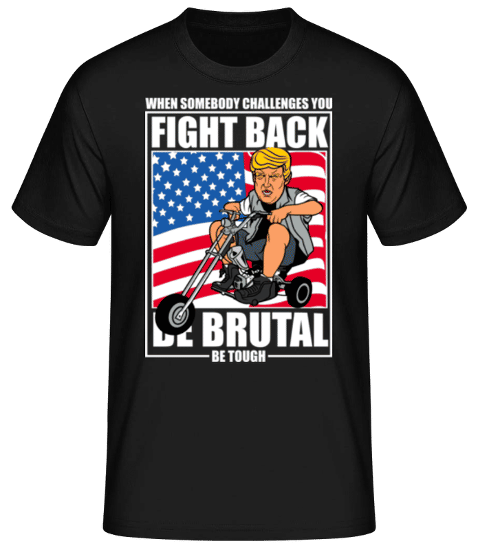 Vista previa: Trump Biker - Camiseta básica para hombre - Negro - delante