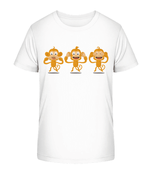 Aperçu: Sourd Sourd Muet Singe - T-shirt bio Enfant Stanley Stella 2.0 - Blanc - Devant
