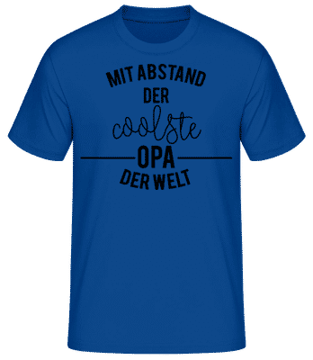 Mit Abstand Der Coolste Opa - Männer Basic T-Shirt - Royalblau - Vorne