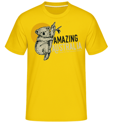 Koala Amazing Australia -  Shirtinator Men's T-Shirt - Golden yellow - Front