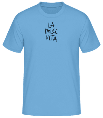 La Dolce Vita 1 - Männer Basic T-Shirt - Hellblau - Vorne