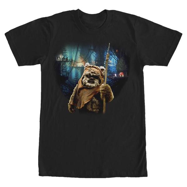 Aperçu: Star Wars - Ewoks Wicket Village - Homme T-shirt - Noir - Devant