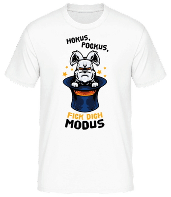 Hokus Pokus Fick Dich Modus - Männer Basic T-Shirt - Weiß - Vorne