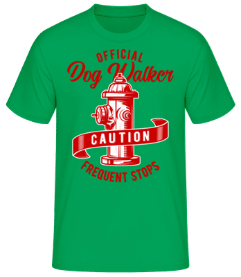Official Dog Walker - Camiseta para hombre B&C - Verde irlandés - delante