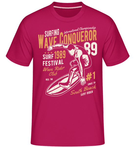Preview: Wave Conqueror -  Shirtinator Men's T-Shirt - Magenta - Front