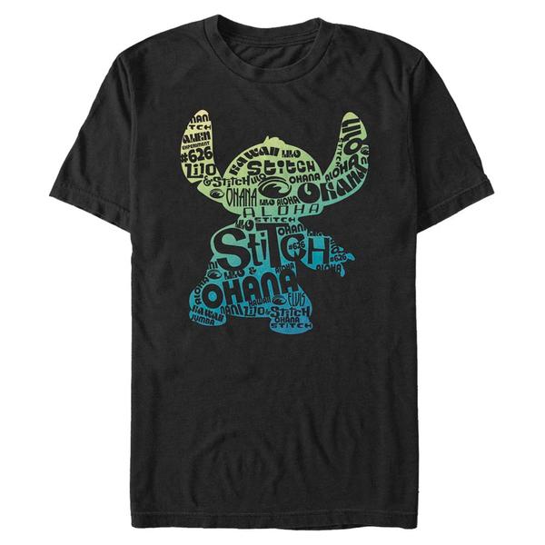 Preview: Disney Classics - Lilo & Stitch - Lilo & Stitch Stitch Fill - Men's T-Shirt - Black - Front