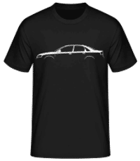 'Audi RS 4 Sedan (B7)' Silhouette - Männer Basic T-Shirt - Schwarz - Vorne