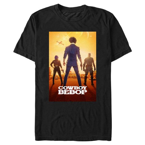 Aperçu: Netflix - Cowboy Bebop - Skupina Trio Poster - Homme T-shirt - Noir - Devant