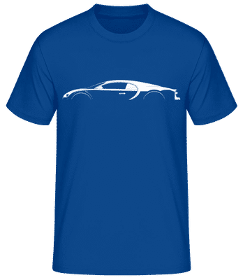 'Bugatti Chiron Super Sport' Silhouette - Männer Basic T-Shirt - Royalblau - Vorne