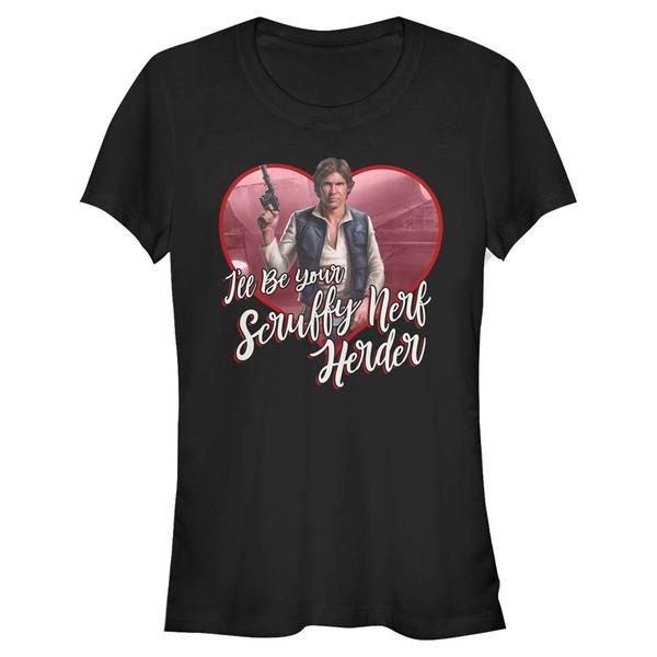 Aperçu: Star Wars - Han Solo Scruffy Nerf Herder - Valentine's Day - Femme T-shirt - Noir - Devant