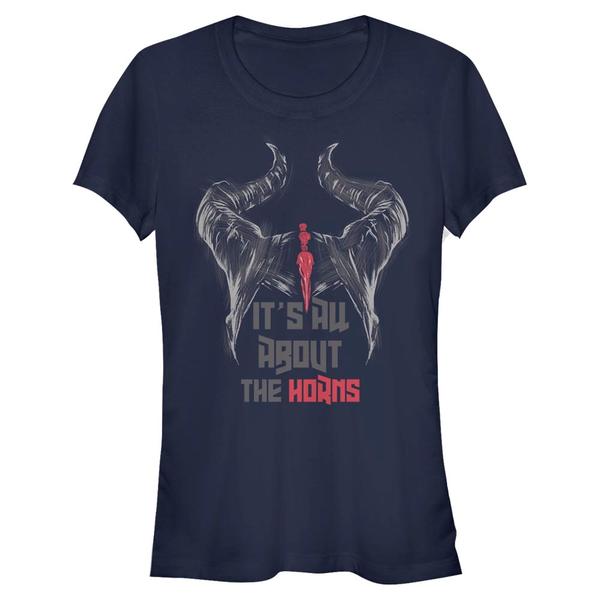 Vorschau: Disney - Maleficent Mächte der Finsternis - Symbol All About The Horns - Frauen T-Shirt - Marine - Vorne